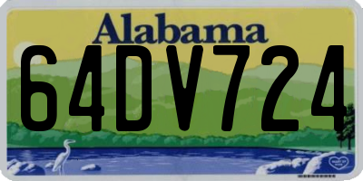 AL license plate 64DV724