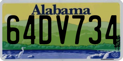 AL license plate 64DV734