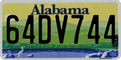 AL license plate 64DV744