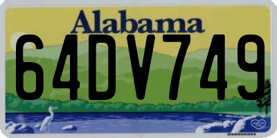 AL license plate 64DV749