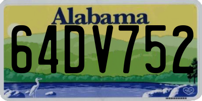 AL license plate 64DV752