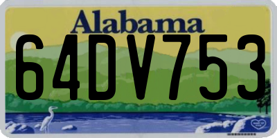 AL license plate 64DV753