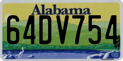 AL license plate 64DV754