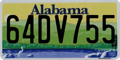 AL license plate 64DV755