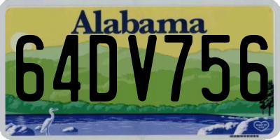 AL license plate 64DV756