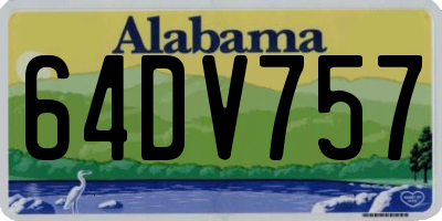 AL license plate 64DV757
