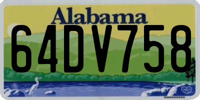 AL license plate 64DV758