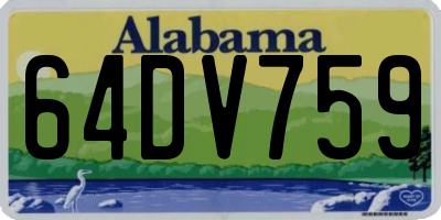 AL license plate 64DV759