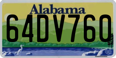 AL license plate 64DV760