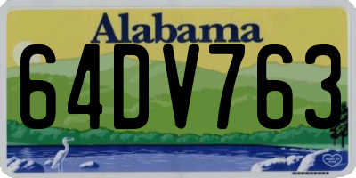 AL license plate 64DV763