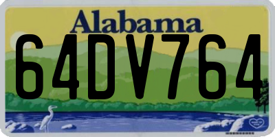 AL license plate 64DV764