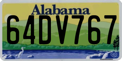 AL license plate 64DV767