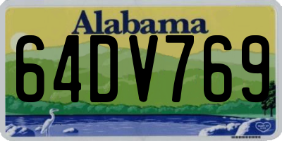 AL license plate 64DV769