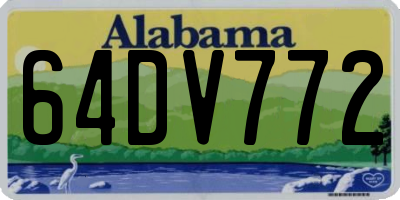 AL license plate 64DV772
