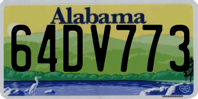 AL license plate 64DV773