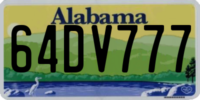AL license plate 64DV777