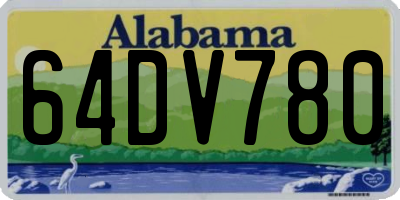 AL license plate 64DV780