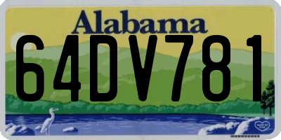 AL license plate 64DV781