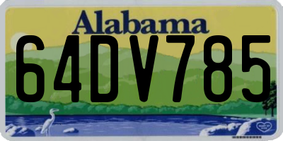 AL license plate 64DV785