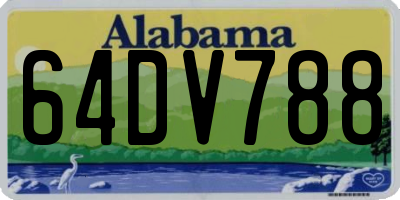 AL license plate 64DV788