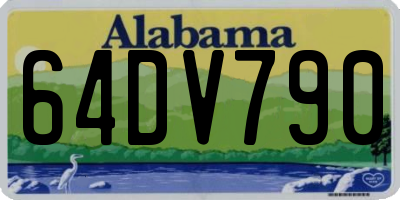 AL license plate 64DV790