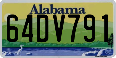 AL license plate 64DV791