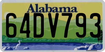 AL license plate 64DV793