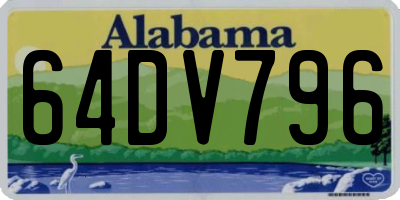 AL license plate 64DV796