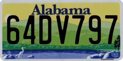 AL license plate 64DV797