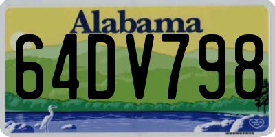 AL license plate 64DV798