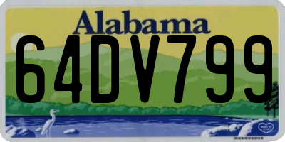 AL license plate 64DV799