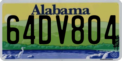AL license plate 64DV804