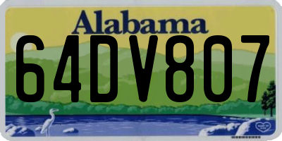 AL license plate 64DV807