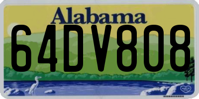 AL license plate 64DV808