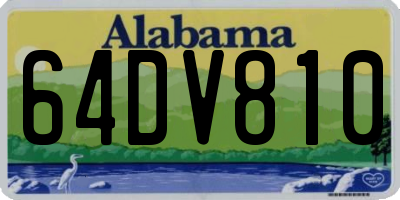 AL license plate 64DV810