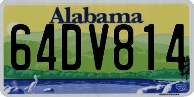 AL license plate 64DV814