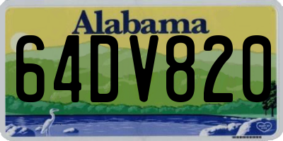 AL license plate 64DV820