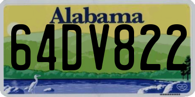 AL license plate 64DV822