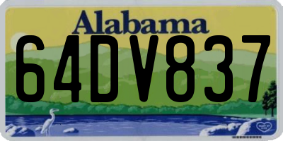 AL license plate 64DV837