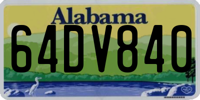 AL license plate 64DV840