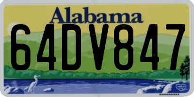 AL license plate 64DV847