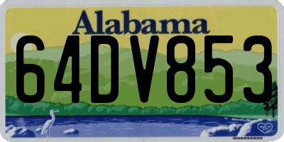 AL license plate 64DV853