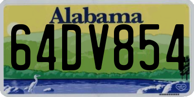 AL license plate 64DV854