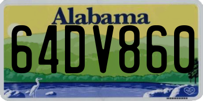 AL license plate 64DV860
