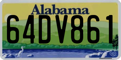 AL license plate 64DV861