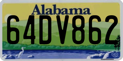 AL license plate 64DV862