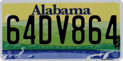 AL license plate 64DV864