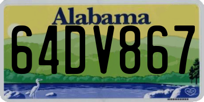 AL license plate 64DV867
