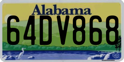 AL license plate 64DV868