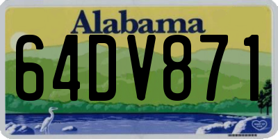AL license plate 64DV871